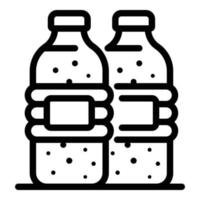 Mineral water icon, outline style vector