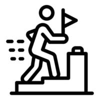 Step up icon, outline style vector