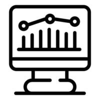 Report analysis icon, outline style vector