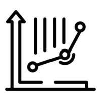 Exponent diagram icon, outline style vector