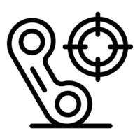 Targeted calls icon, outline style vector