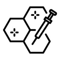 Injection cells icon, outline style vector