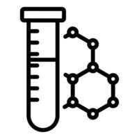 Cylinder test tube icon, outline style vector