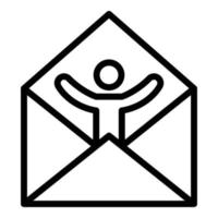 Referent ad mail icon, outline style vector