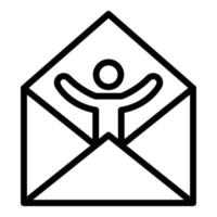 Referent ad mail icon, outline style vector