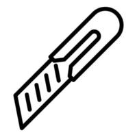 icono de objeto cortador, estilo de esquema vector