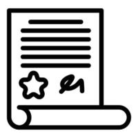 Creativity document icon, outline style vector