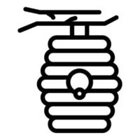 Tree bee hive icon, outline style vector