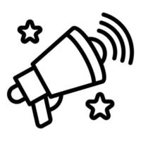 Public megaphone icon, outline style vector