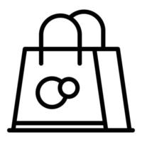 Product paper bag icon, outline style vector