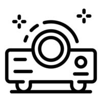 icono de proyector de video, estilo de esquema vector