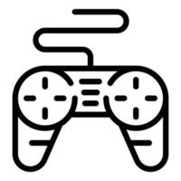 icono de control de joystick, estilo de esquema vector