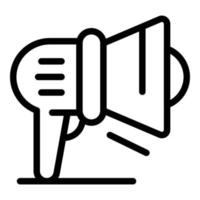 Megaphone icon, outline style vector