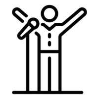 Stage speaker icon, outline style vector