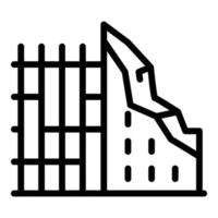 Breaking construction icon, outline style vector