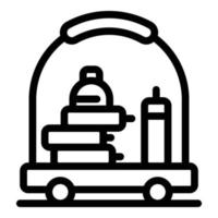 Servant inventory icon, outline style vector