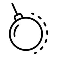 Big wrecking ball icon, outline style vector