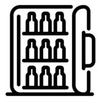 Hotel mini bar icon, outline style vector