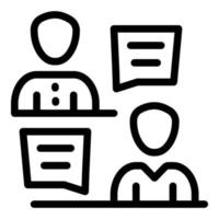 Reception crew icon, outline style vector