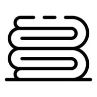 Towels stack icon, outline style vector