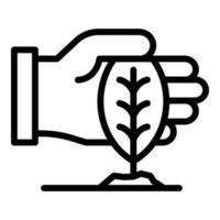 Keep plant growing icon, outline style vector