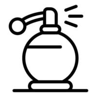 icono de perfume estilista, estilo de esquema vector