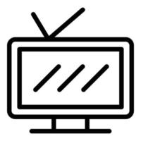 Tv set icon, outline style vector