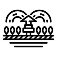 Garden irrigation icon, outline style vector