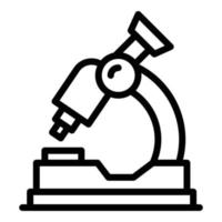 Microscope icon, outline style vector