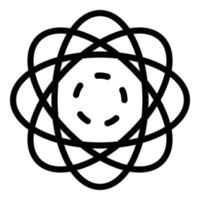 Electron motion cloud icon, outline style vector