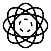 Electron motion cloud icon, outline style vector