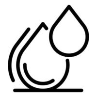 Two drops icon, outline style vector