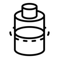 Alkaline battery icon, outline style vector