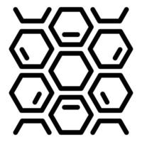 Honeycombs icon, outline style vector