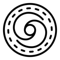 Galaxy rotation icon, outline style vector