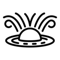 The magnetic field of Saturn icon, outline style vector