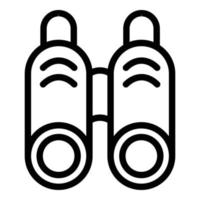 Binoculars icon, outline style vector