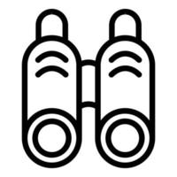 Binoculars icon, outline style vector