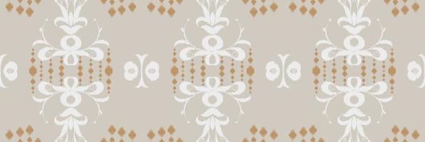 motivo ikat flor batik textil patrón sin costuras diseño vectorial digital para imprimir saree kurti borde de tela símbolos de pincel muestras ropa de fiesta vector
