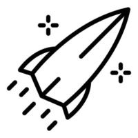 Rocket icon, outline style vector