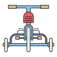 Front tricycle icon color outline vector