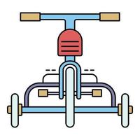 Front tricycle icon color outline vector