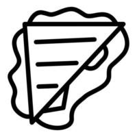 Bacon sandwich icon, outline style vector