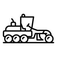 Engineering grader machine icon, outline style vector