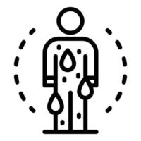 Sweat body icon, outline style vector