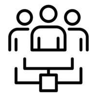 Work with the administrator icon, outline style vector