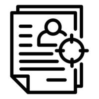 Recruiter headhunter icon, outline style vector