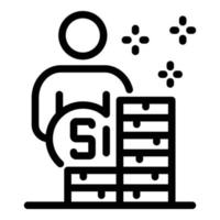 Money recruiter icon, outline style vector