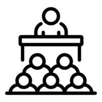 Recruiter speaker icon, outline style vector
