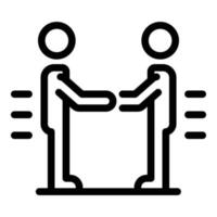 Recruiter conversation icon, outline style vector